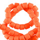 Polymer tube Perlen 6mm - Neon coral orange